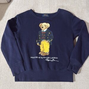 Classic Polo Ralph Lauren Bear Print Pullover Sweatshirt